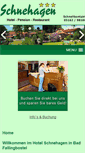 Mobile Screenshot of hotel-schnehagen.de